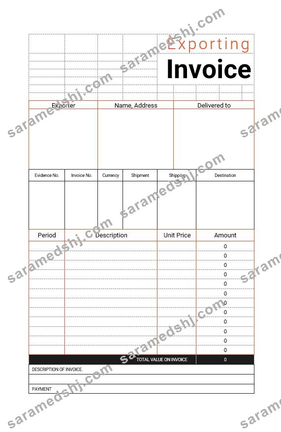 Commercial Export Invoice Template
